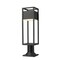 Z-Lite Barwick 1 Light Outdoor Pier Mounted Fixture, Black & Etched 585PHMR-533PM-BK-LED - alternate 1